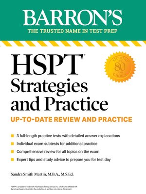 cover image of HSPT Strategies and Practice